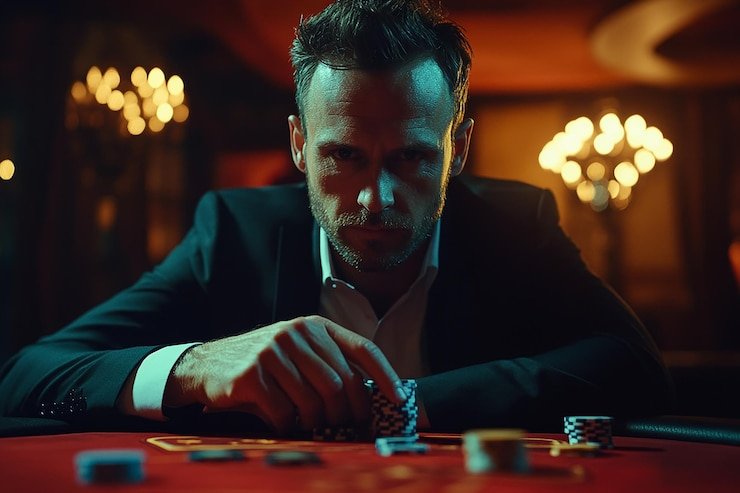 Kartu-kartu Casino Hold'em ditampilkan di meja mlbb77 dengan statistik permainan real-time